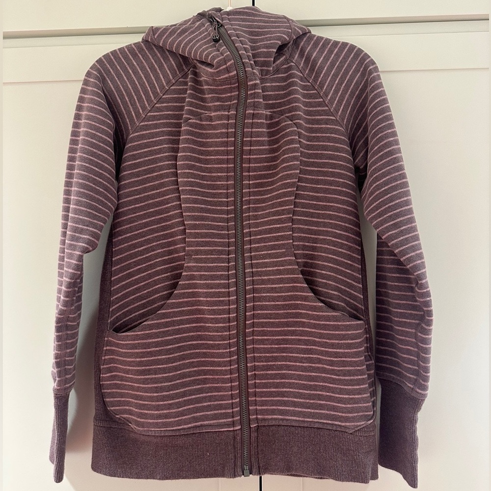 LULULEMON STRIPED HEATHER SCUBA HOODIE FULL ZIP